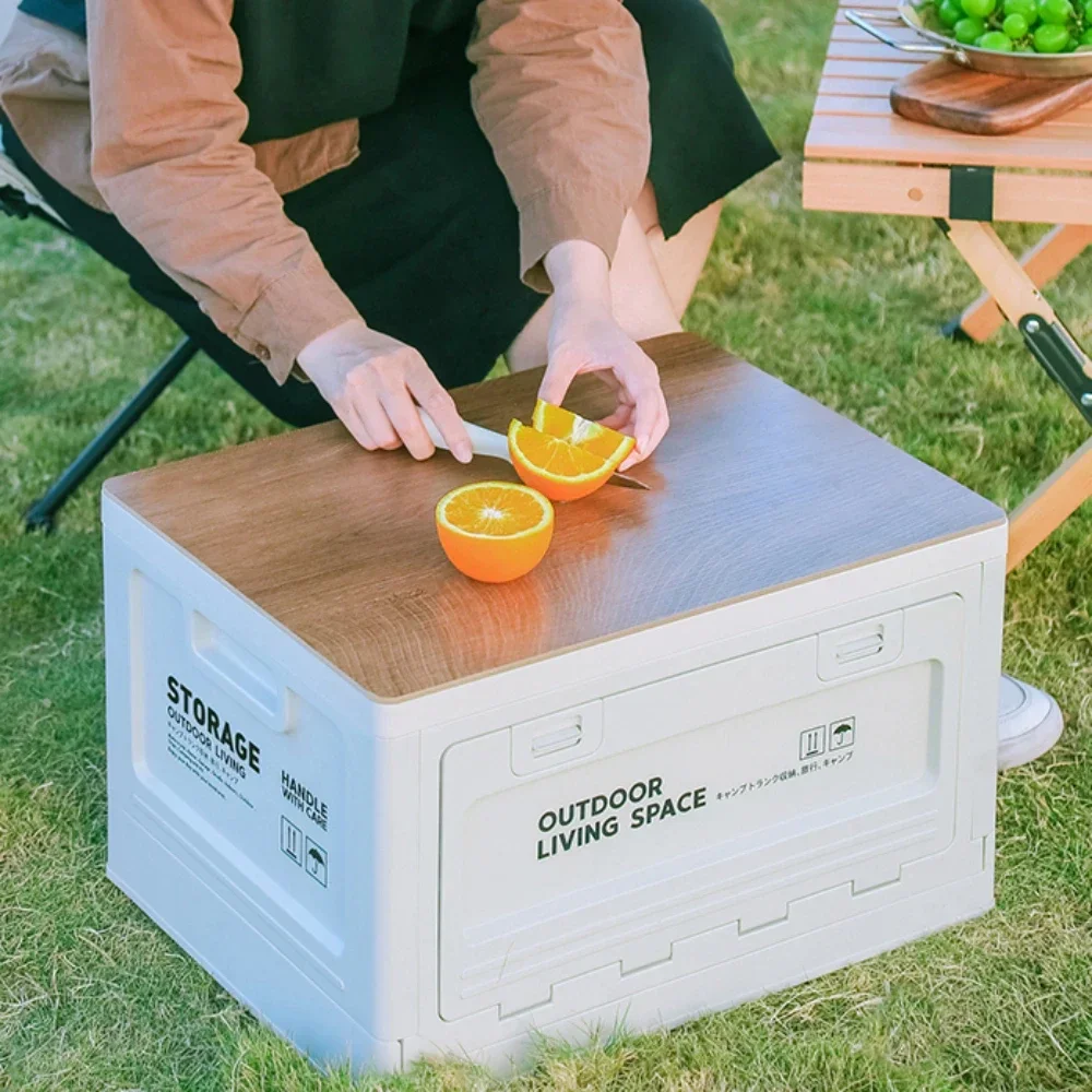 

#For Camping Storage Box Outdoor Bench And Chopping Board Portable Large Capacity Folding Home Multifunctional Camping Picnic