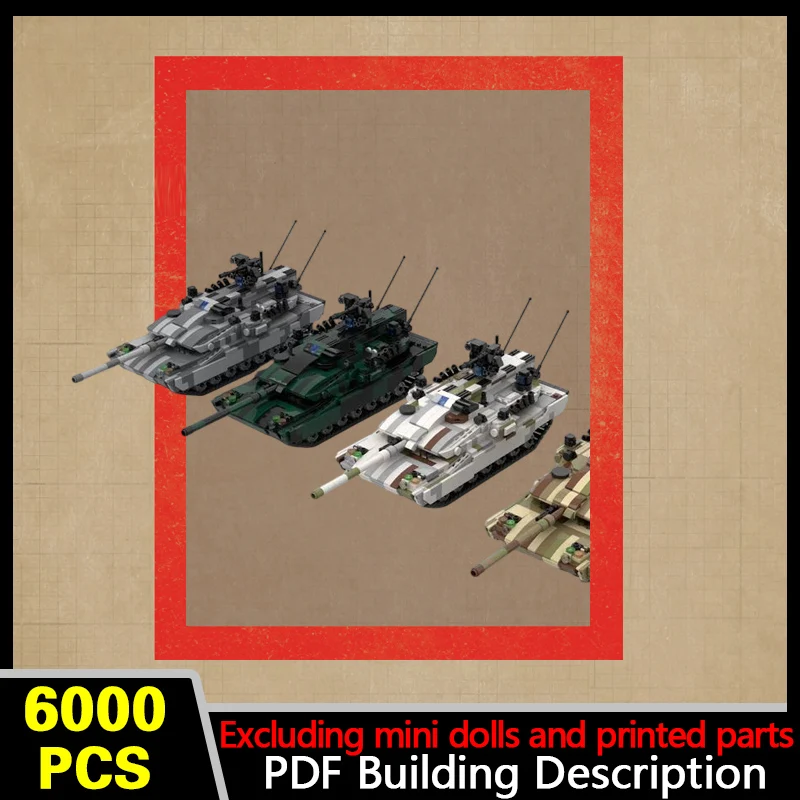 Future Main Battle Tanks Model MOC Building Bricks War Equipment Modular Technology Gifts Holiday Assemble Children Toys Suit