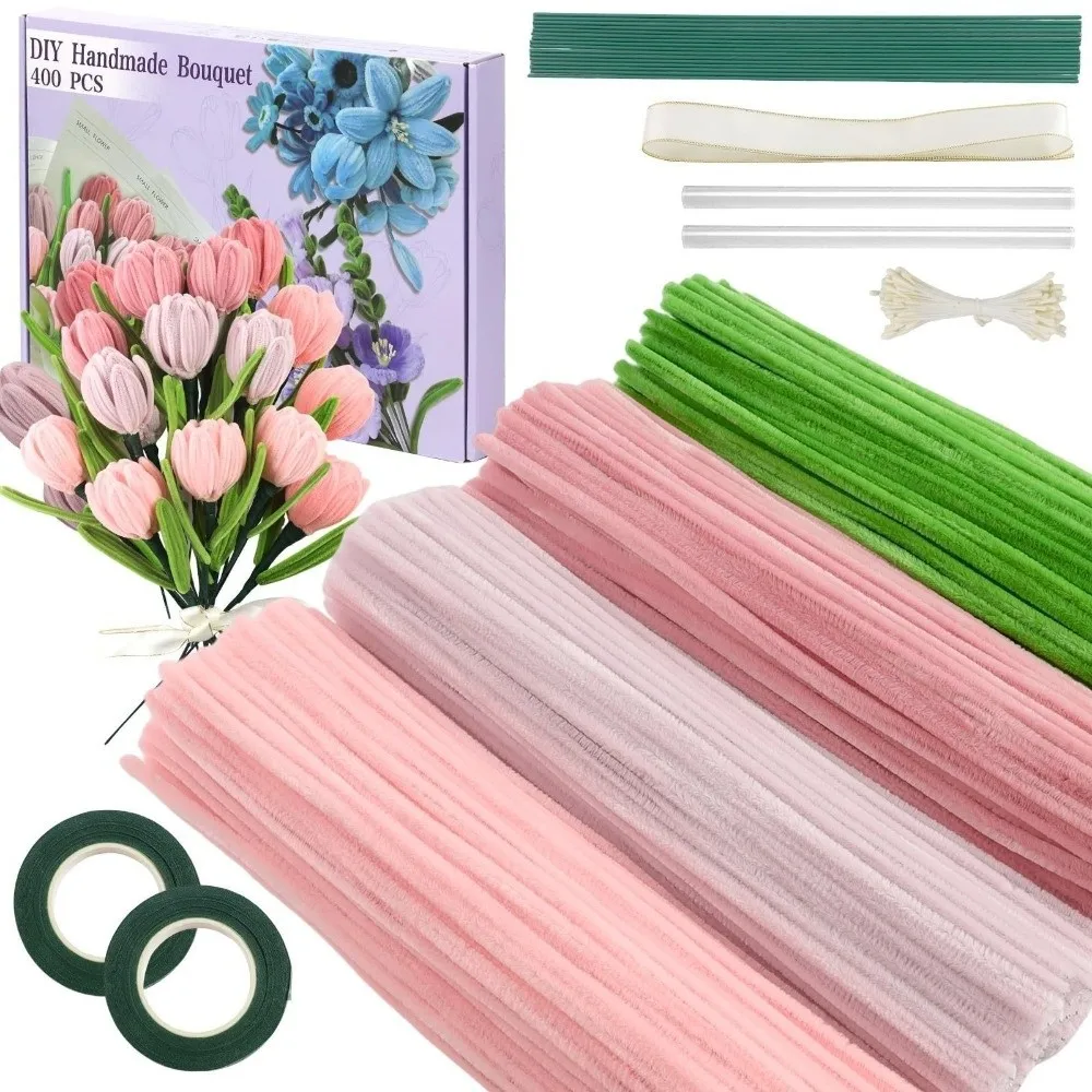 400 Pieces Creative 12 Inch Pipe Cleaners Multi-Color DIY Chenille Stems Crafts Art Flower Making Material Flowers Craft Kit view 4