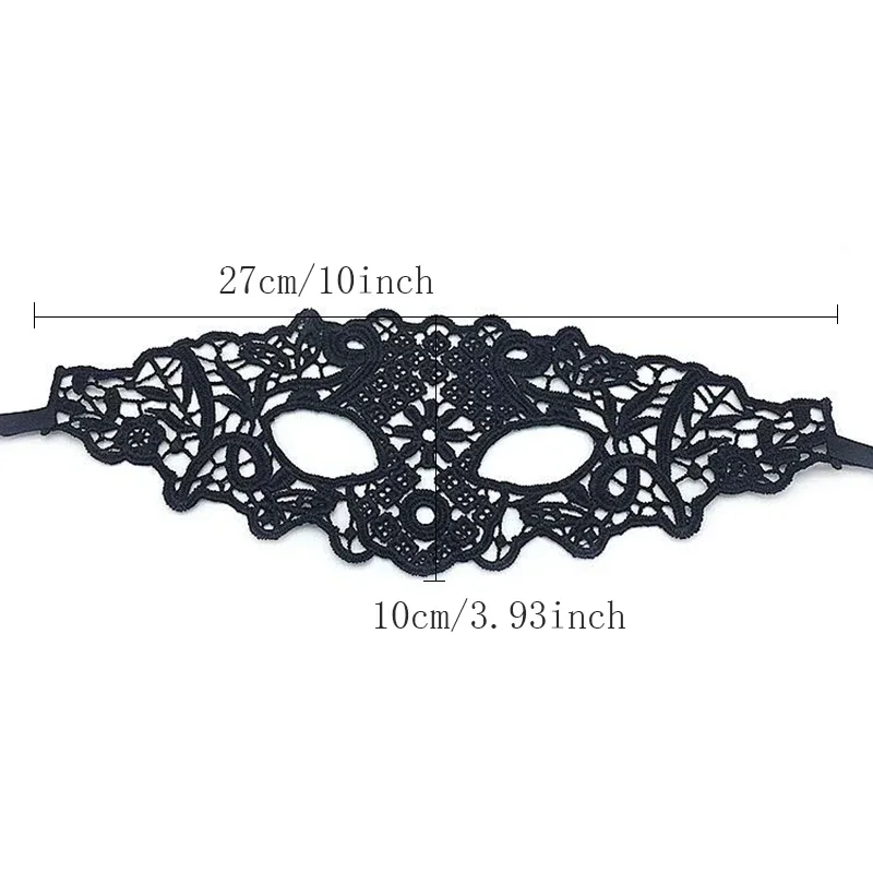1/3 pezzi-colore nero donne sexy maschera in maschera di pizzo per carnevale Halloween mezza faccia maschere cosplay forniture per feste animali festivi