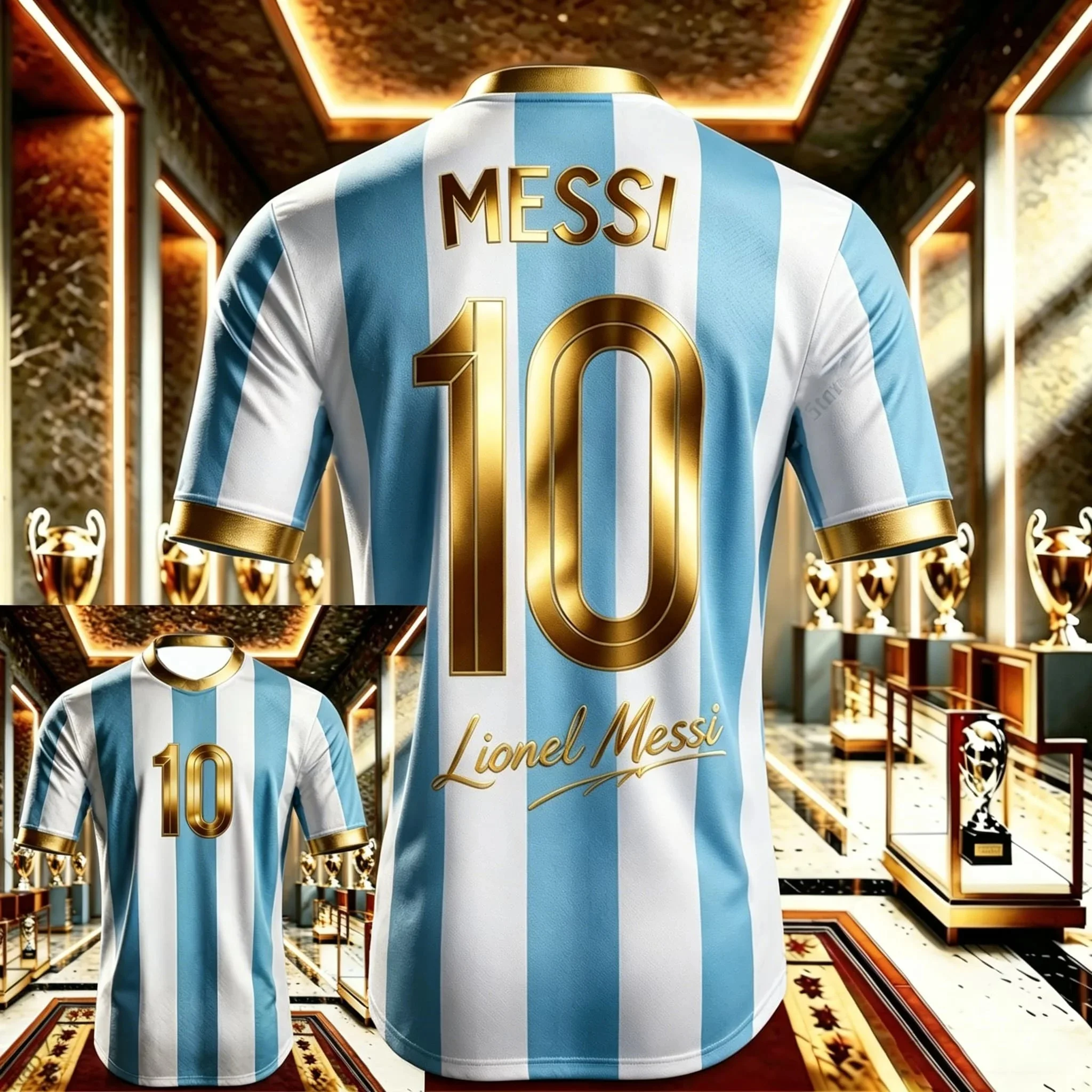 2026 Messi No 10 Commemorative Soccer Tops Men T Shirt Women Tee Boys Top Children Parent Child Quick Dry Short Sleeves Kids Y2k