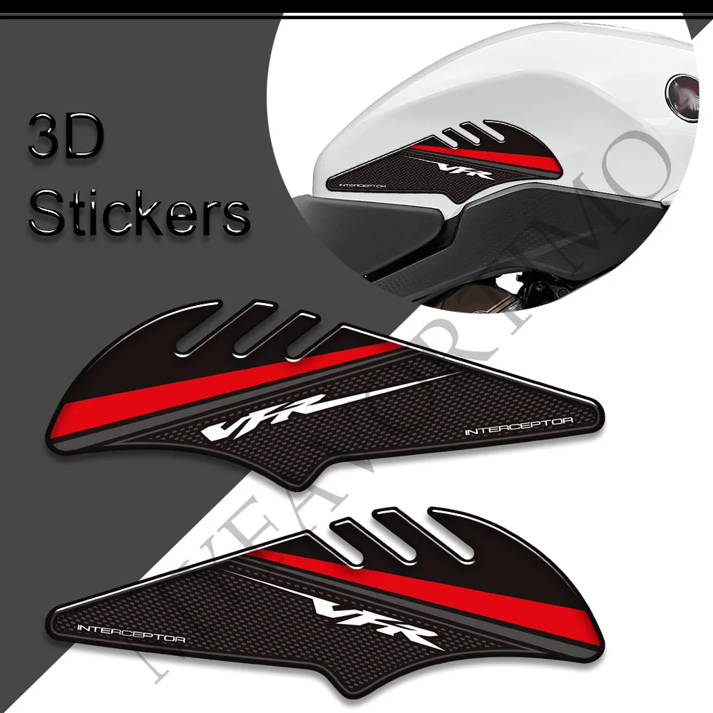 For Honda VFR800F VFR800X VFR 800 F X Motorcycle Protector Tank Pad Grips Decals 3D Stickers Gas Knee Crossrunner Interceptor