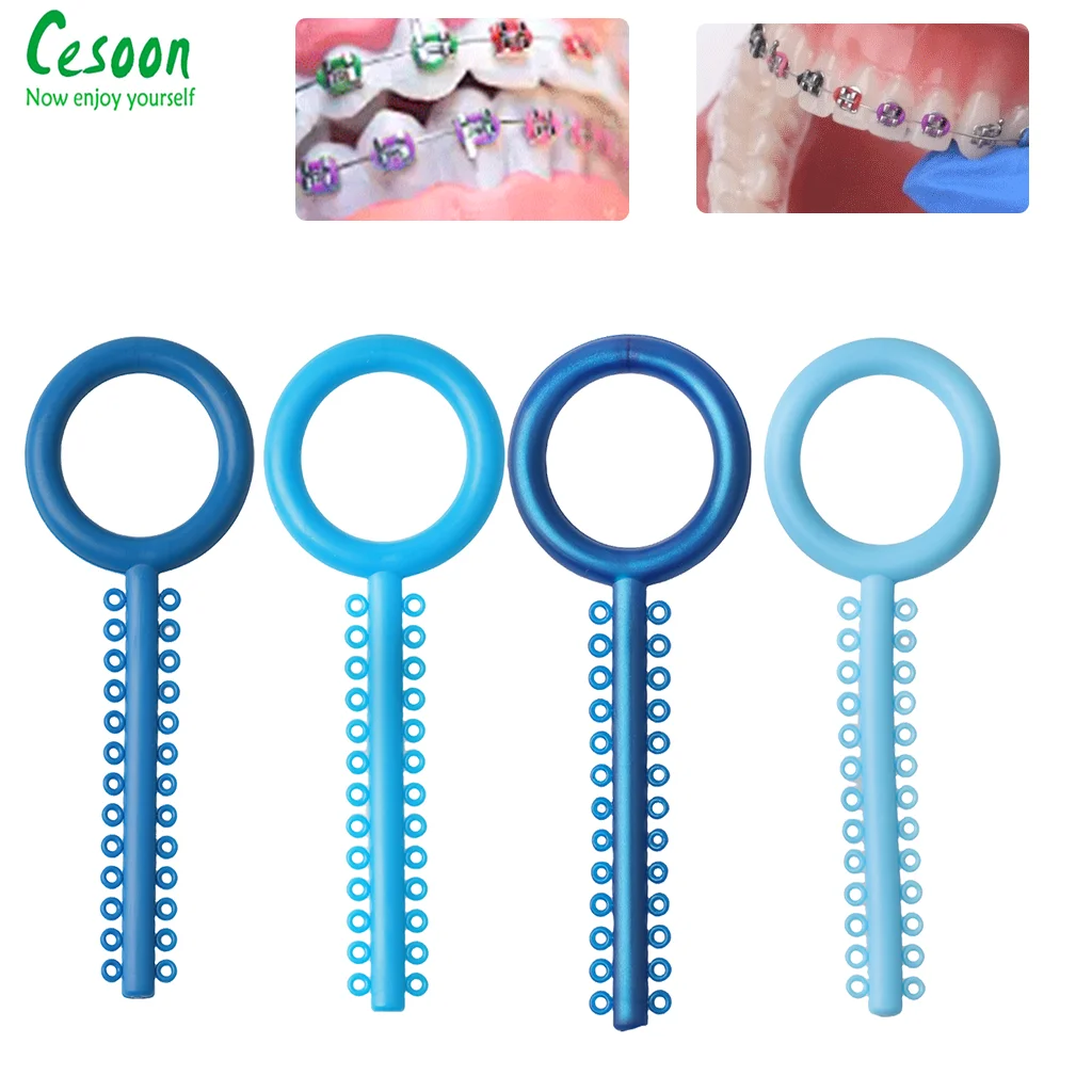 1040Pcs Dental Elastic Ligature Ties Orthodontic Brace For Bracket Ligating Colourful Ring Dentistry Material Ortho Modules Tool