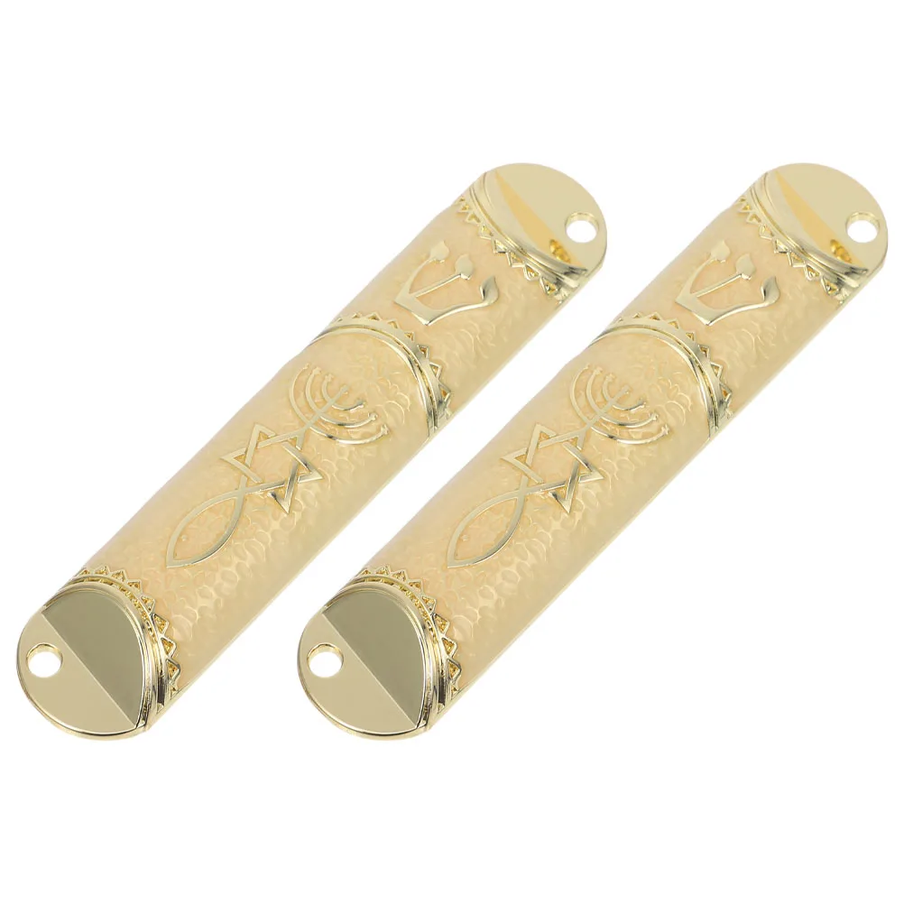 

2 set 2 Set Gifts Mezuzah Metal Reel Home Blessing Doorway Scroll Case Star David Hanukkah Mezuzah Scroll Case Jewish Decor