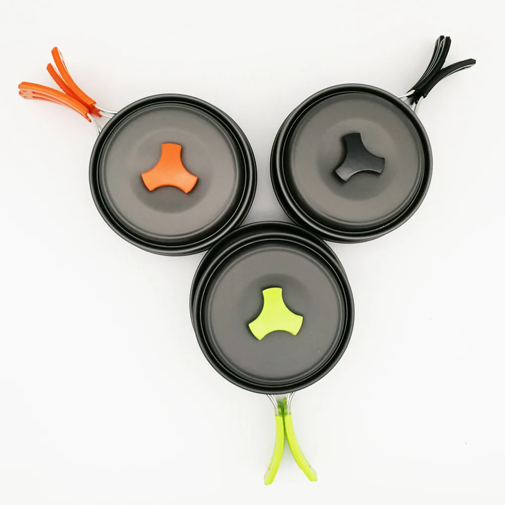 

8 Pcs Camping Pan Set Cooking Kitchenware Pans for Cookware Accessories Dishes Utensils Pot and