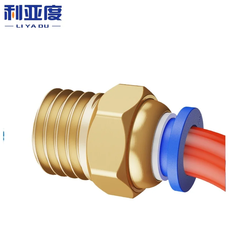 

PC Series 4/6/8/10/12mm PU Air Pneumatic Quick Connectors -M Thread(M8x1.25 M10x1/1.25/1.5 M12x1/1.5/1.75 M14 M16 M20 Fittings