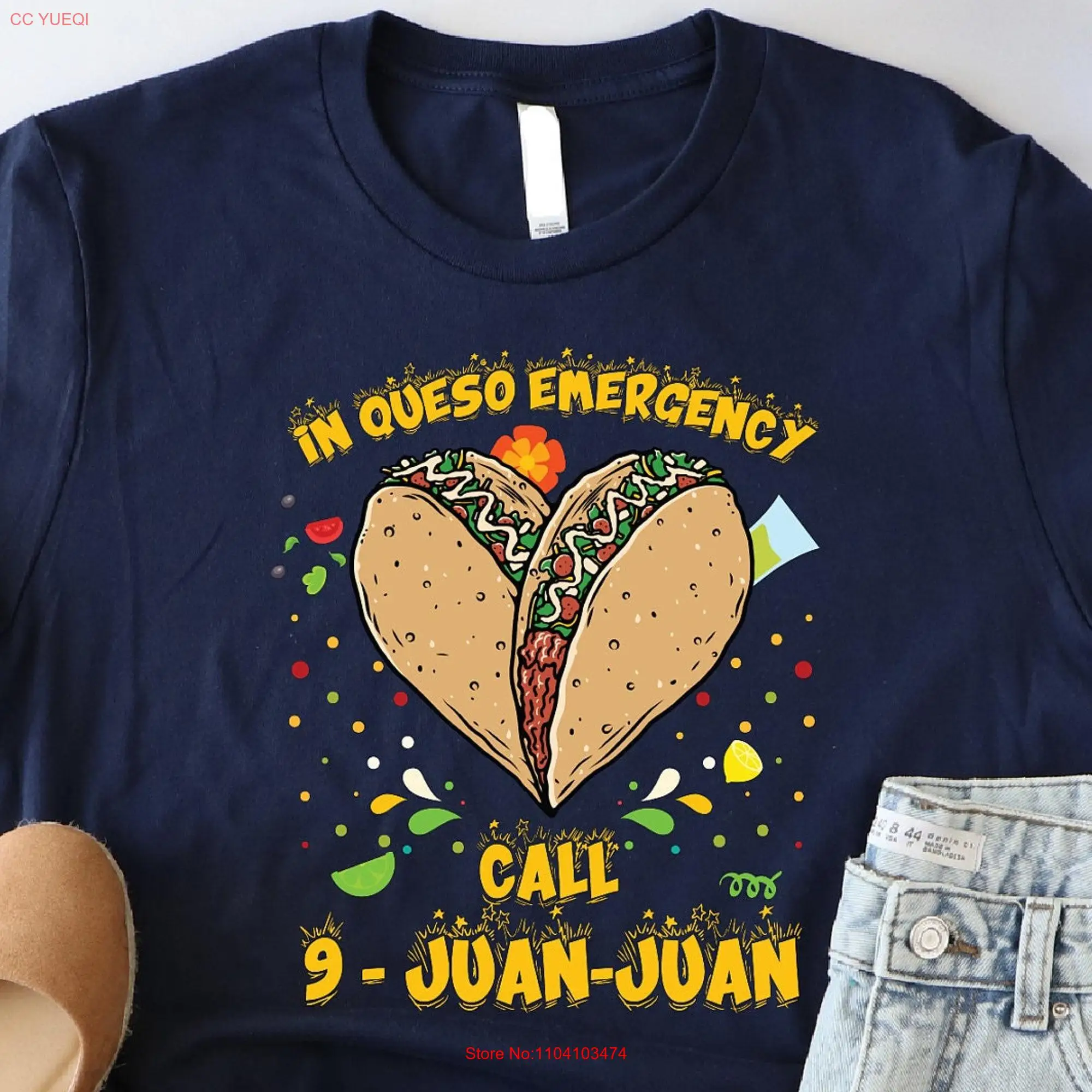 Camiseta De emergencia De In Queso, camisa De Cinco De Mayo Call 9, Juan, Nacho divertido, Festival Mexicano para amante De los tacos