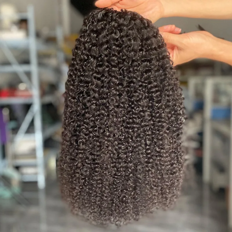 12A 200% الكثافة 16 بوصة شعر بشري مجعد مع الانفجارات غلويليس الباروكات للنساء 230 جرام البرازيلي ريمي شعر أسود طبيعي بوب الباروكات