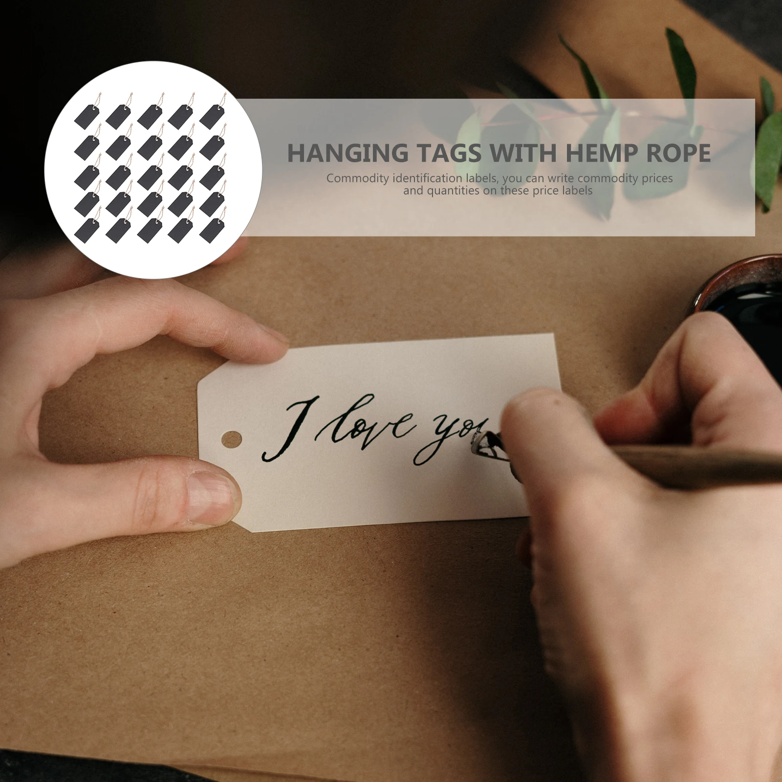 

2Sets Wooden Decorative Hanging Tags Jewelry Price Display Smooth Edges Exquisite Craftsmanship Watch Necklace Ring