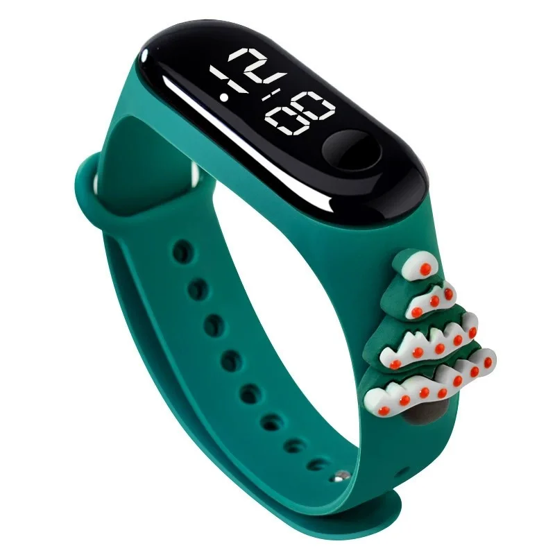 كارتون LED تعمل باللمس ساعة إلكترونية طالب الرياضة أنيمي هدية عيد الميلاد دمية الأطفال سوار ساعة