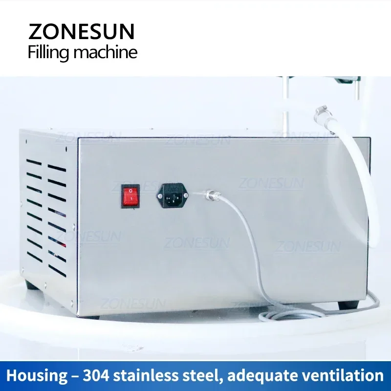ZONESUN ZS-YTPPR1 Semi-Automatic Peristaltic Pump Filling Machine High Flow Rate Water Liquid Salad Oil