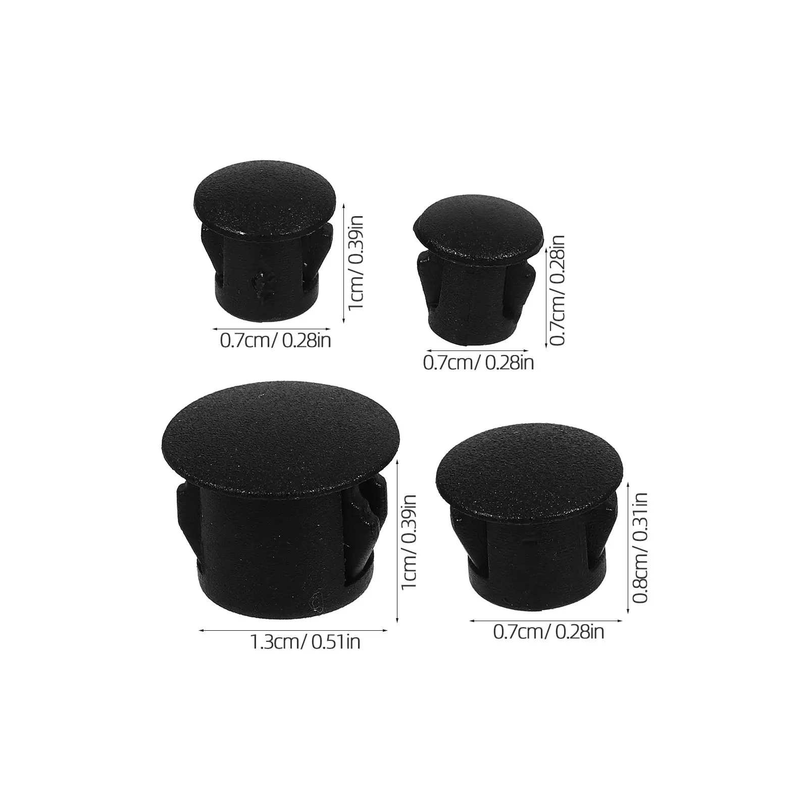 200Pcs Plastic End Caps Hole Plugs for Furniture Screw Covers Decorative Repair Tubing Plug Open Hole Plugs Chair Caps view 2