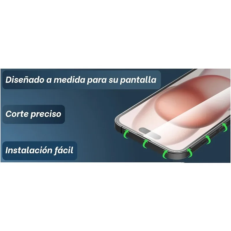 Película de vidrio transparente para iPhone 17 16 15 Pro Max, protector de pantalla para iPhone 11 12 13 14 15 Pro, vidrio templado para iPhone 13 Mini 16 Plus 5
