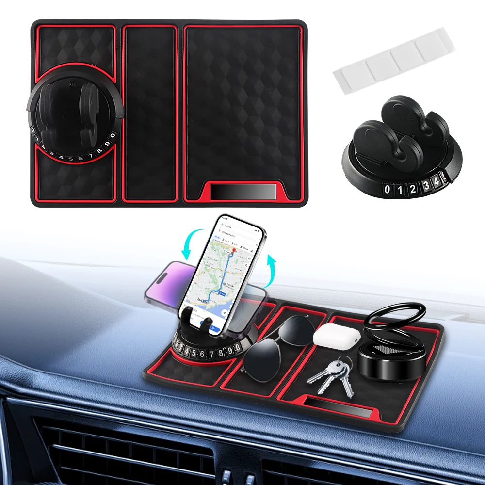 1PC Universal Anti Slide Dash Phone Mount Mat Multi Functional Car Anti-Slip Mat Silicone Anti Slide Mat Interior Accessories