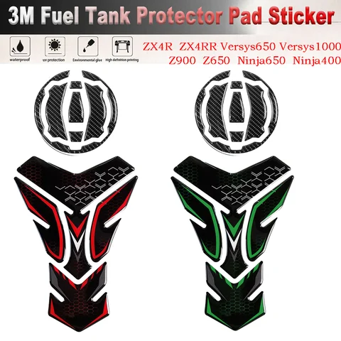 가와사키 탱크 패드 커버 보호대 스티커 오토바이 Versys Ninja Z Z900 Z650 Z400 ZX10R ZX6R ZX4RR ZX4R 1000 650 400 2024
