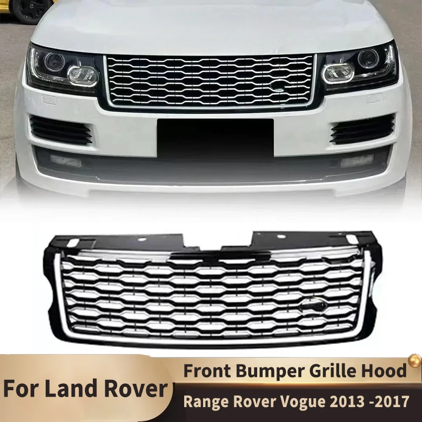 Front Bumper Grille Hood Tuning for Land Rover Range Rover Vogue 2013 -2017 Upgrade To 2018 RANGEROVER VOGUE L405 NEW Style