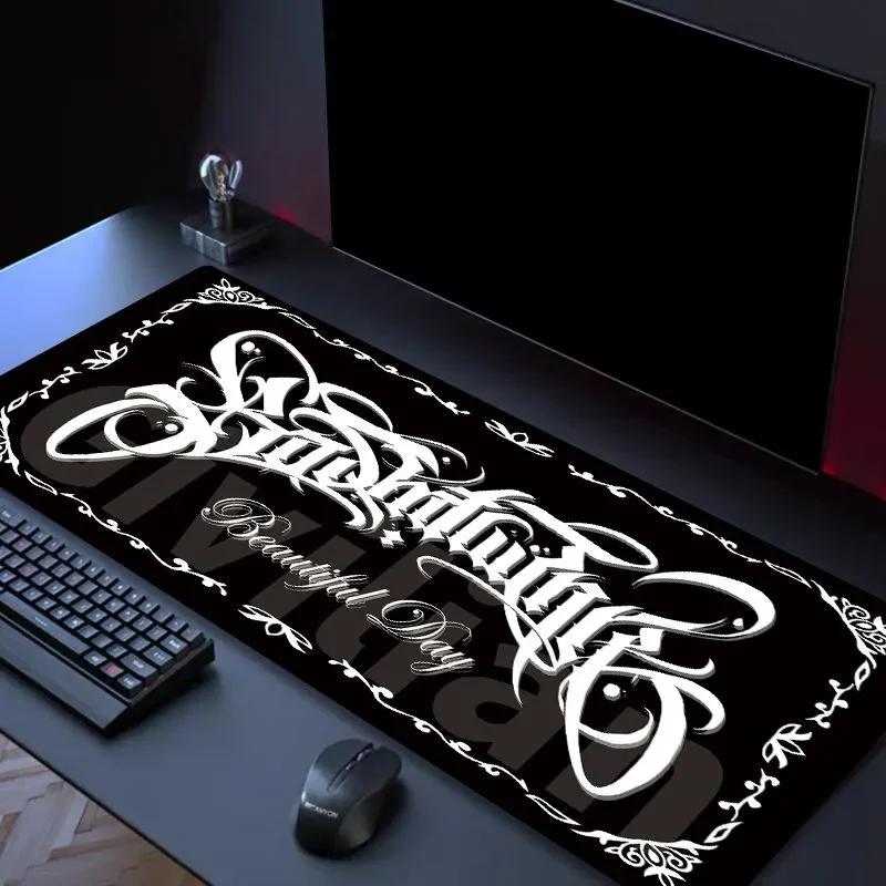 

Коврик для мыши с карусельным шрифтом на Западном побережье, негабаритный коврик для киберспорта, 31,5X11,8 дюйма, коврик для клавиатуры, офисный настольный коврик, утолщенные настольные коврики