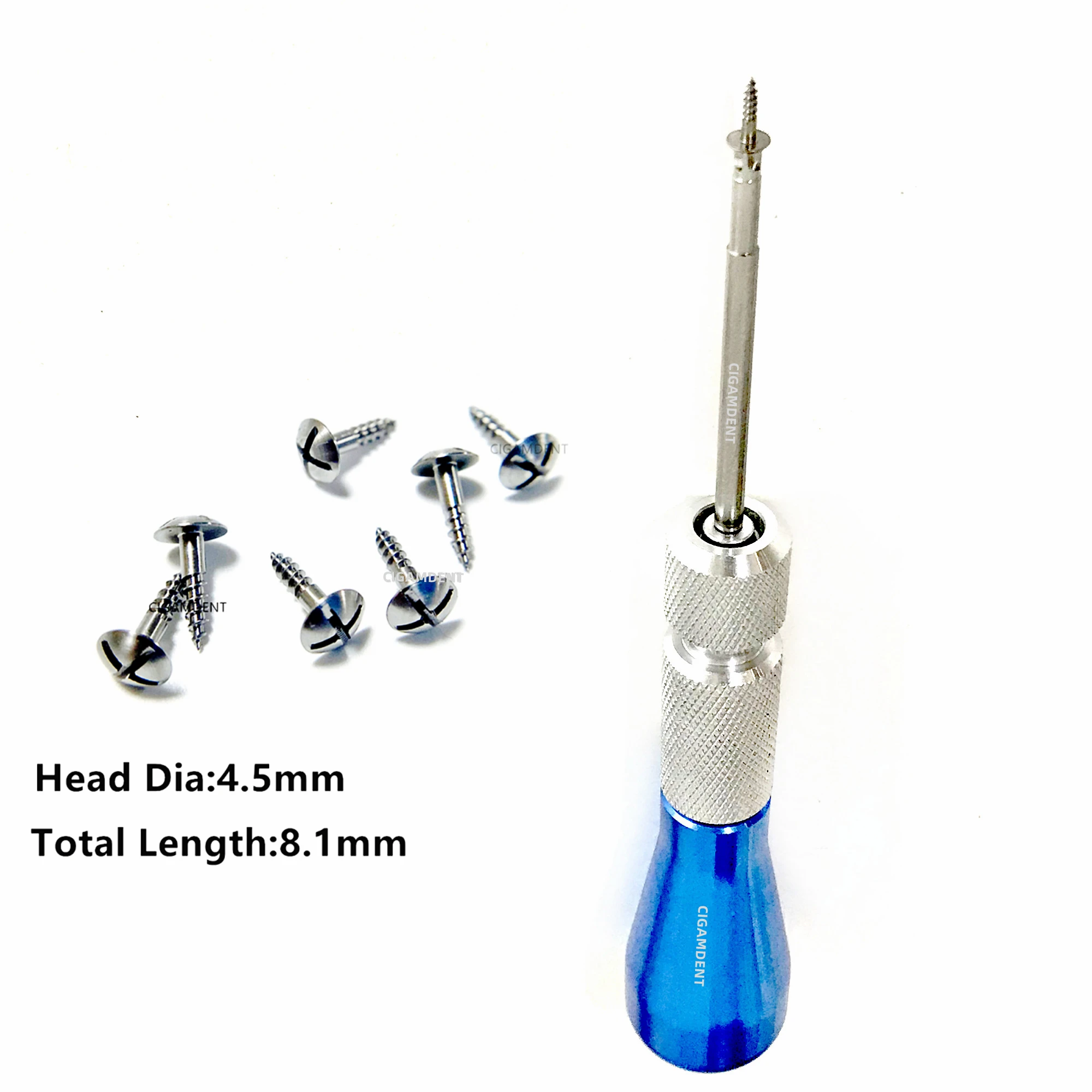 Dental GBR Thread Tent Screw Guide Bone Regeneration 8mm Tenting Screwdriver Membrane Fixation Pins Titanium Alloy