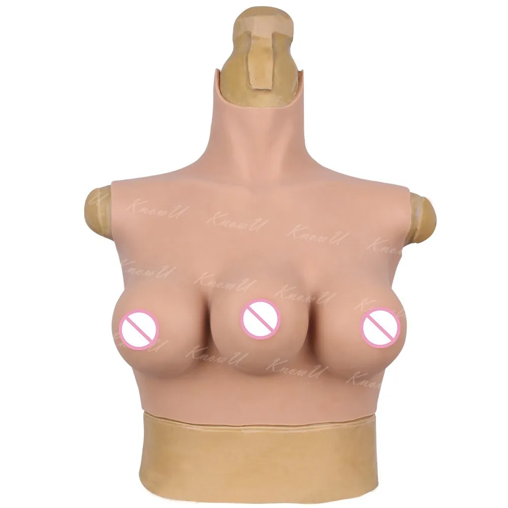 KnowU C Cup Three Boobs Breast Forms Crossdresser Silicone Breast Forms Transgender Suit Breast Plate