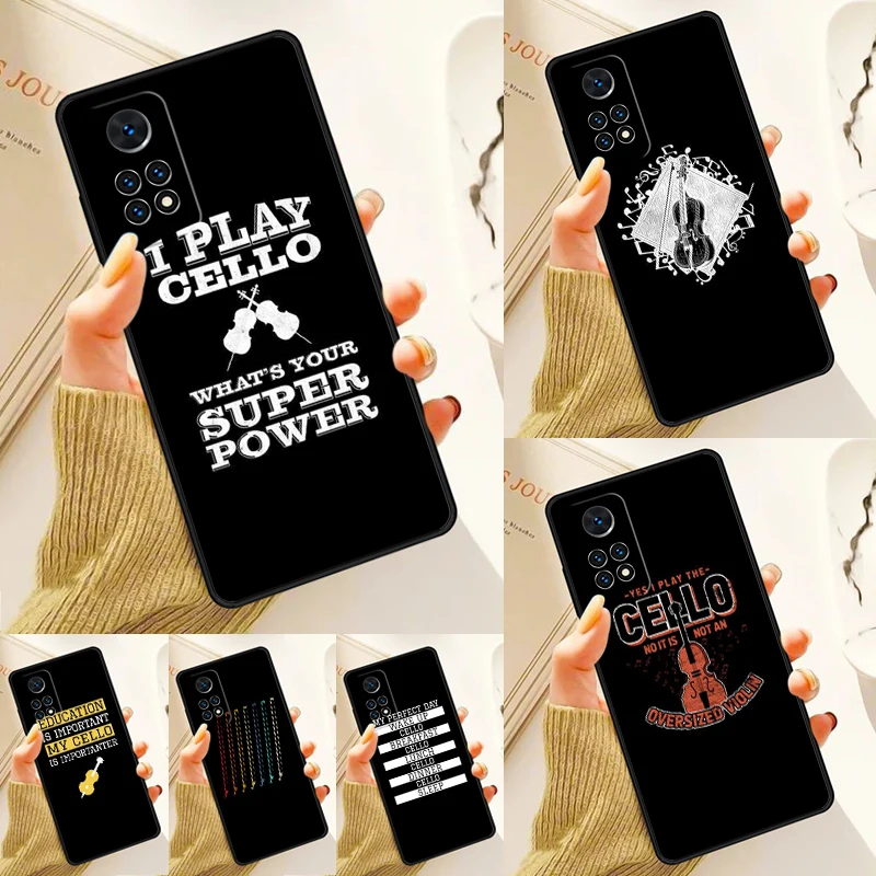 

Cello Music Instrument Art Case For Samsung Galaxy S24 Plus S23 S20 S21FE Lite S22 Ultra Note 20 S8 S9 S10 Phone Coque