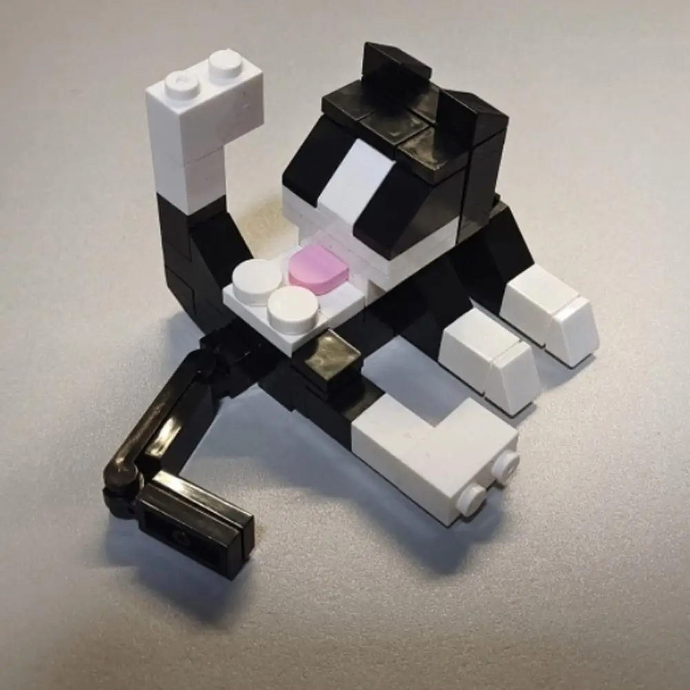 1 عدة الحيوان سلسلة MOC الطوب القط الشكل DIY بها بنفسك اللبنات الاطفال التعليم لعب للأطفال هدية عيد ميلاد #2