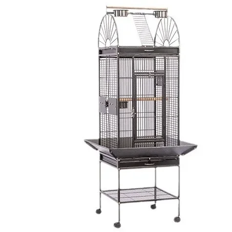 2024 Electroplated Wire Folding Pigeon Parrot Cages Breeding Cage New Large Simple Portable Canary Bird Cage