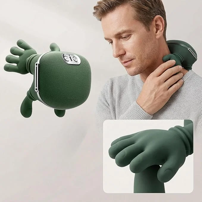 

Массажер для шеи, электрический, глубокого действия, 4D, имитация разминания, ручной массажер, снятие боли в шее и плечах, расслабление мышц