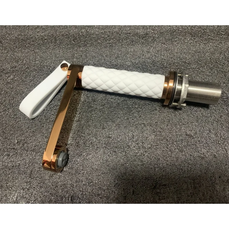 Wire-rimmed rose gold textured color washbasin faucet for bathroom, hand basin, basin, hot and cold copper faucet