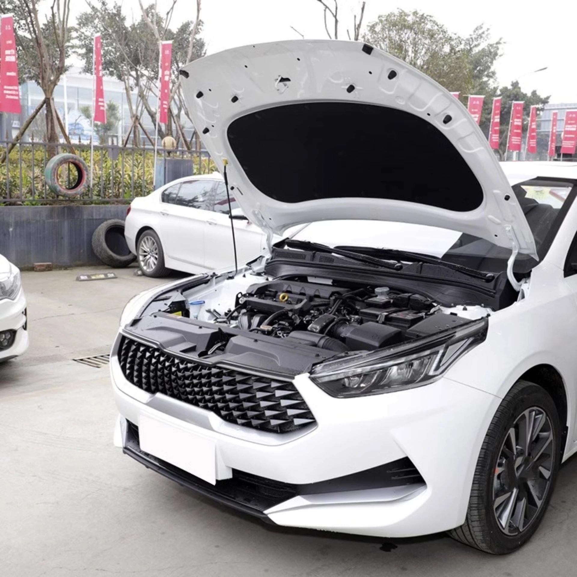 Chrome Grille Gloss Black Radiator Grill for Kia K3 Cerato 2019-2021 Modified New Style Mask Net Car Accessories