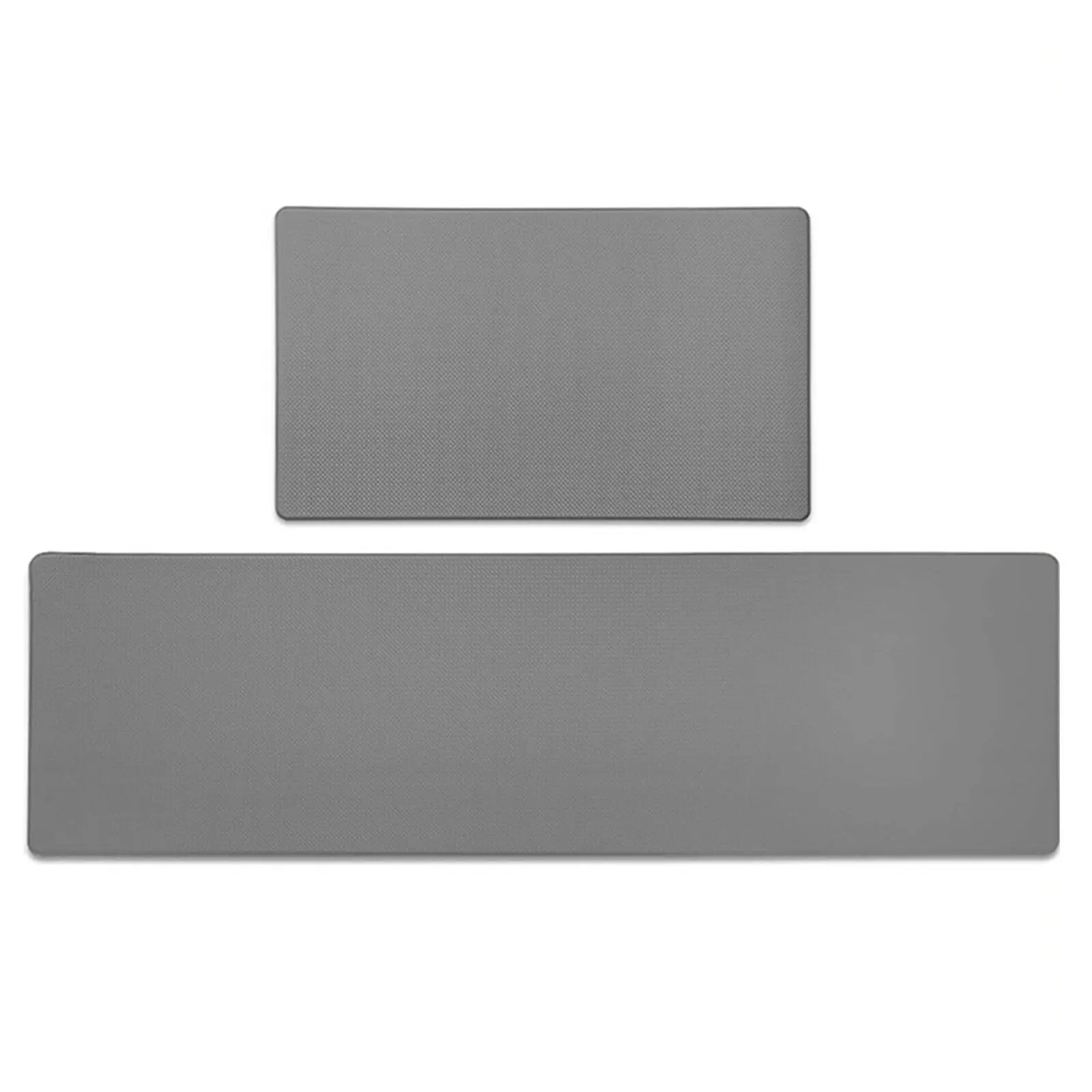 2Pcs Anti-Fatigue Comfort Kitchen Rug Waterproof Non-Slip Mat Set Gray