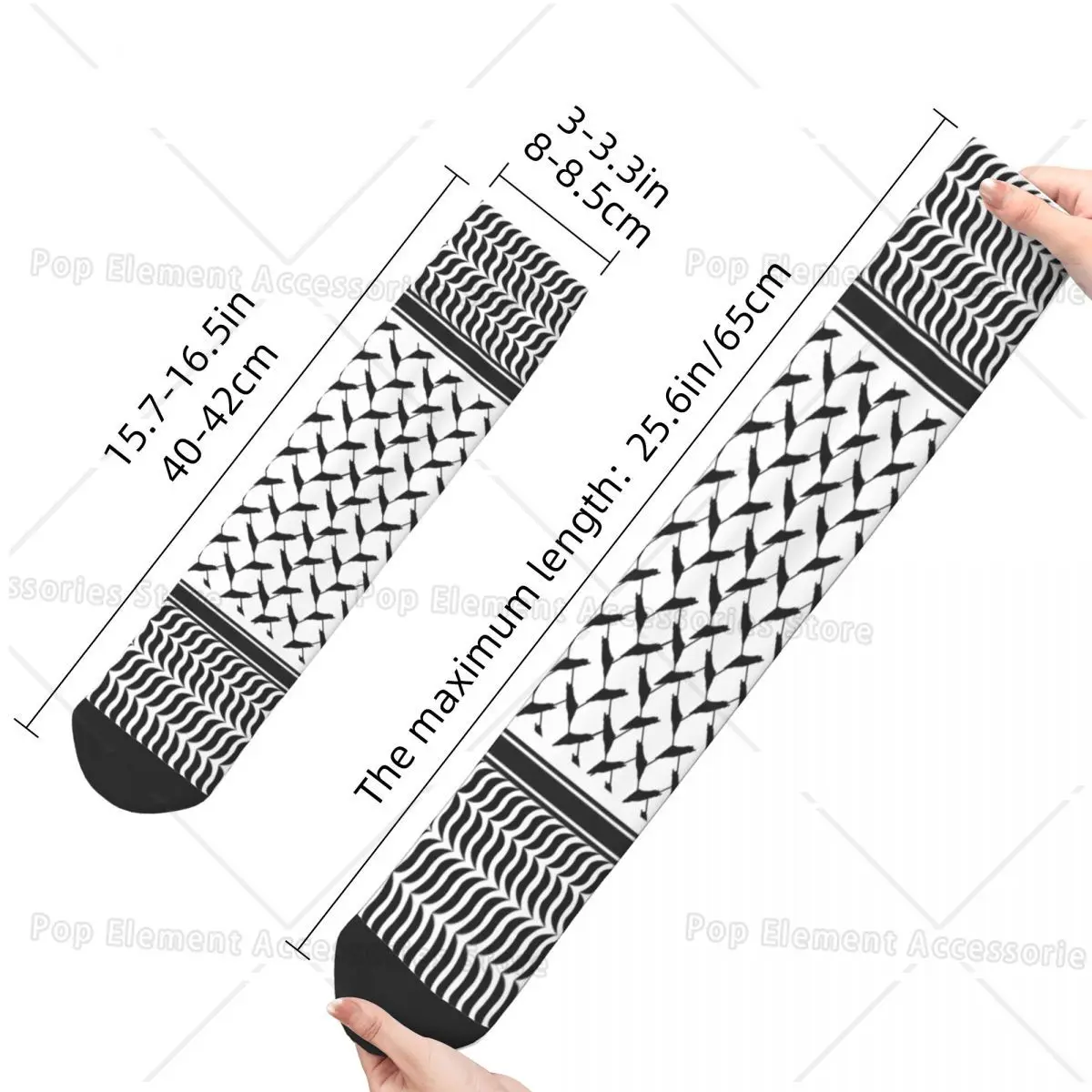 Palestinian Kufiya Hatta Traditional Socks Men's Women's Fashion Socks Novelty Spring Summer Autumn Winter Socks Gift