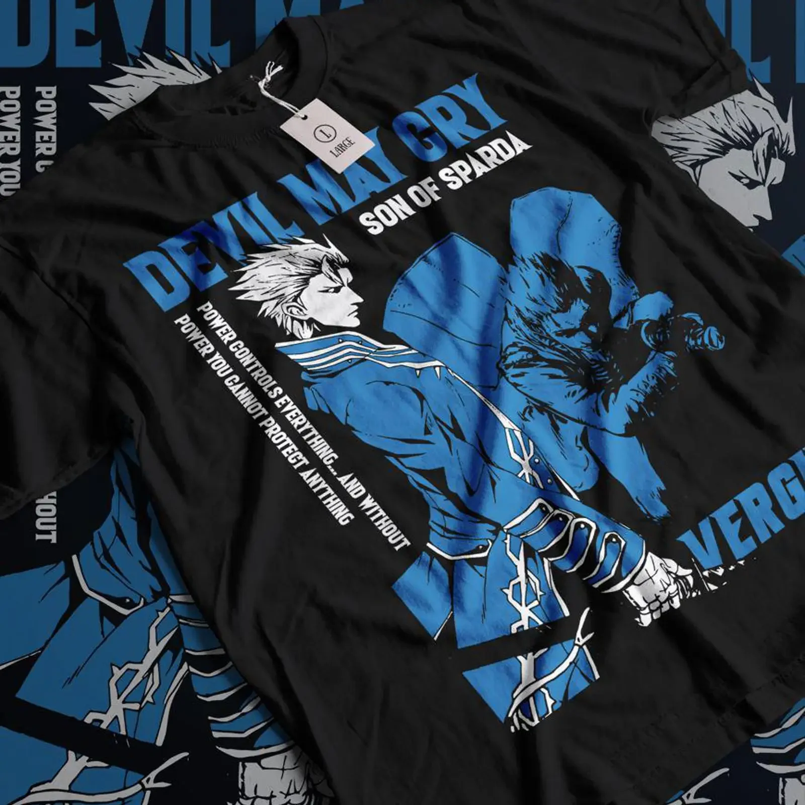 Virgil Devil Trigger May Cry DMC3 Premium T shirt vintage Washed Slightly Stylish Soft homme designer clothes Breathable