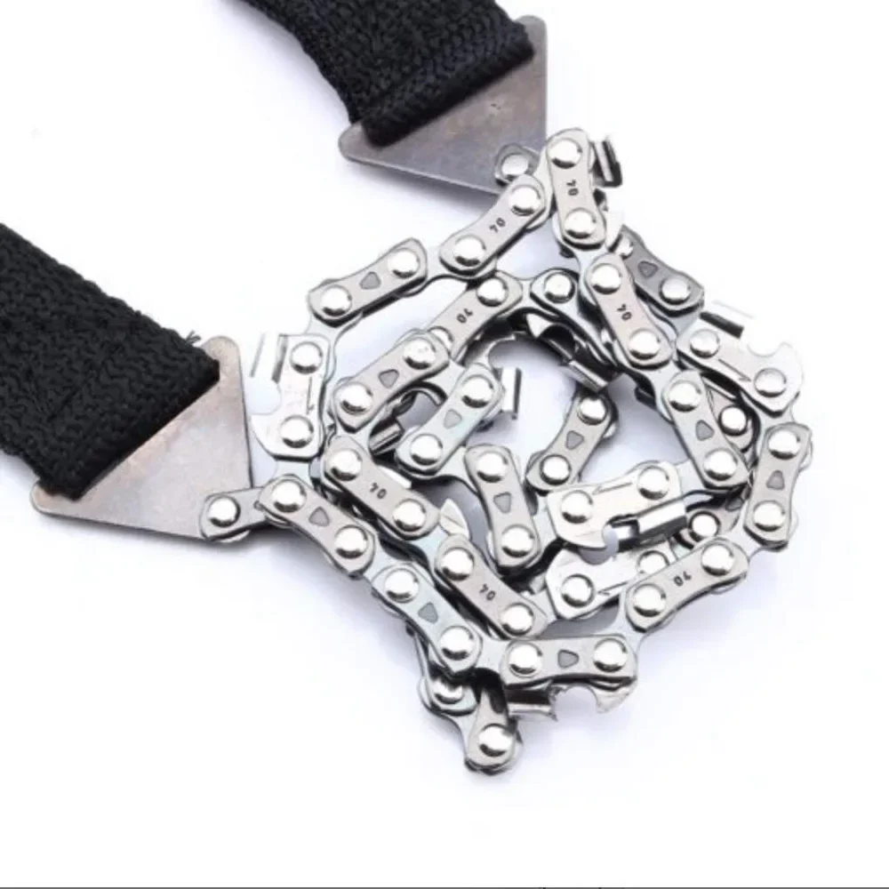 63 سنتيمتر EDC والعتاد في الهواء الطلق سلسلة سلك المنشار جيب التمرير اليد حبل من الفولاذ المقاوم للصدأ سلسلة مناشير السفر التخييم أدوات إنقاذ