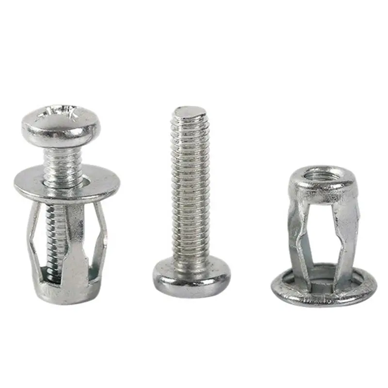 40 Pcs M5X25 Jack Nuts Car Metal Screw Petal Nuts With Screw For Hollow Wall Iron Skin