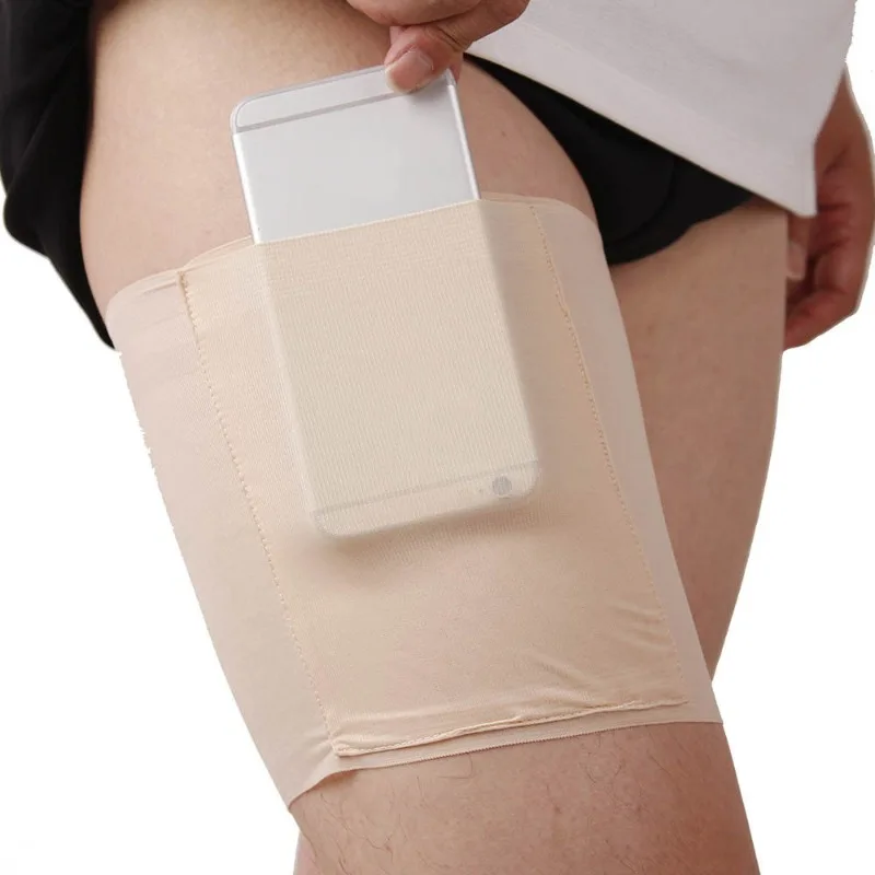 Sporty Thigh Leg Pouch Exercise Shorts Accessories Unisex Anti Slip Running Functional Socks Phone Card Pocket Summer Lightwear