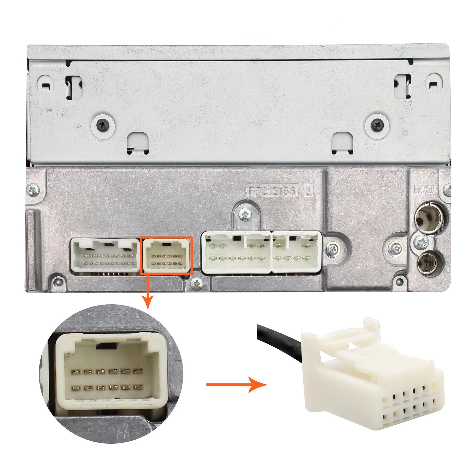 Moonet Car MP3 مدخل USB AUX محول CD تغيير لتويوتا أفينسيس RAV4 أوريس كورولا يارس كامري تاكوما وكزس (6 + 6pin)