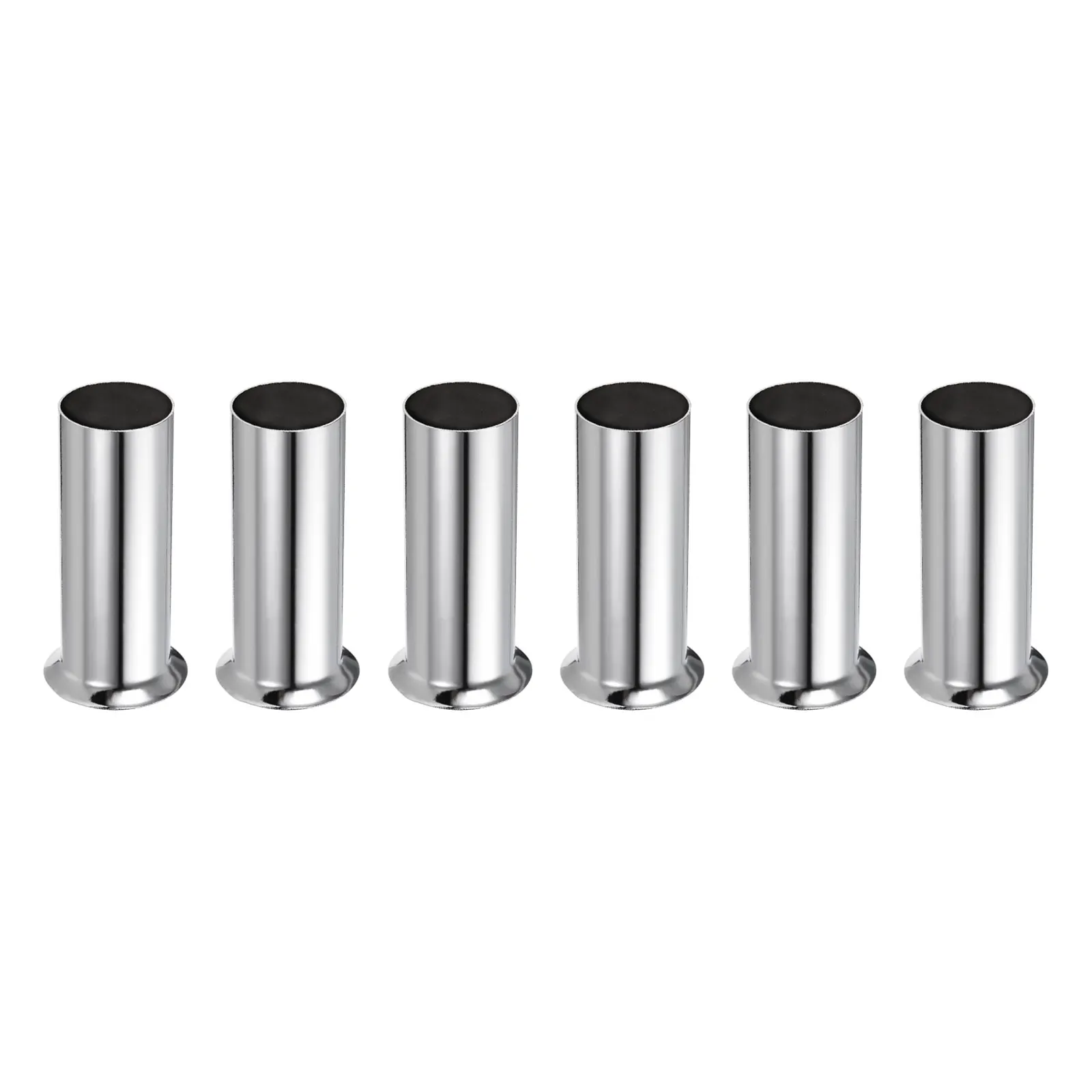 Candle Socket Covers, 3 Inch Tall Chandelier Sleeves Bulb Light Base Holder, Silver Pack of 6