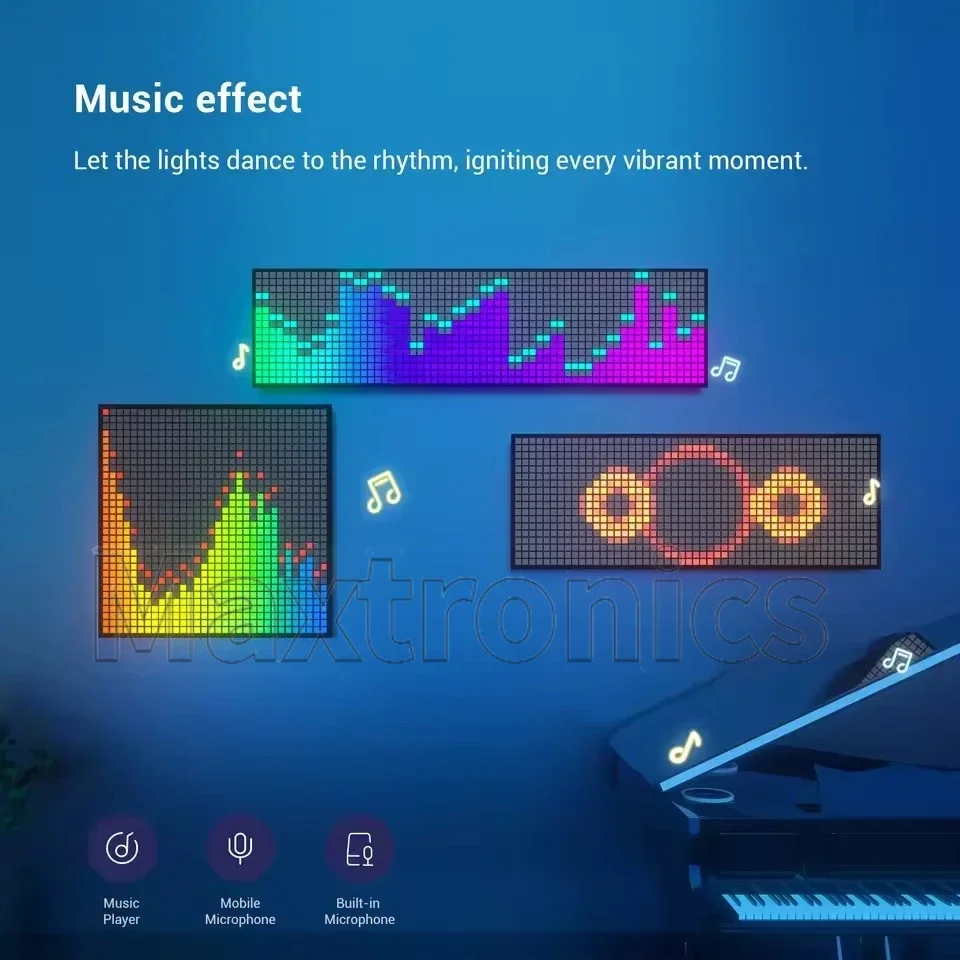 1024 Pixel SP802E SPI RGB Matrix LED Controller DC5-24V Animazione Musica Wifi APP FAI DA TE Controllo Wireless W2812B WS2811 Pannello LED
