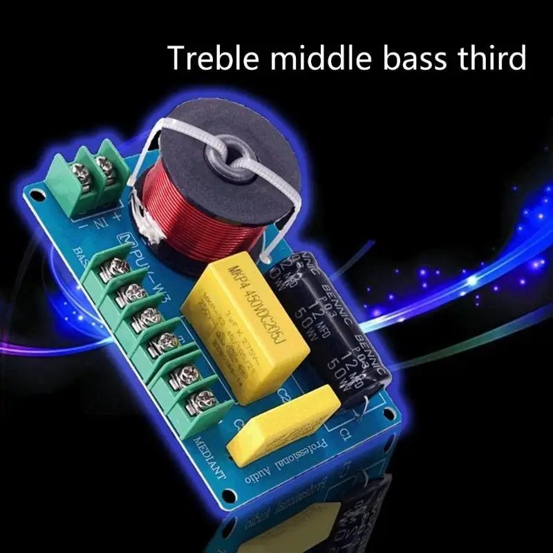 

Y1UB 2 Pieces High Bass 3 Way Frequency Divider Welding-free for DIY Speakers