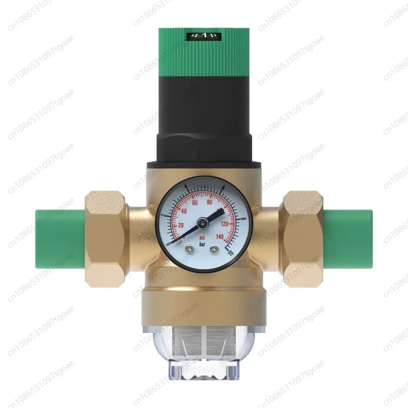 Pipeline Pressure Reducing Valve Adjustable Water Pressure Regulator With Pre-Filter