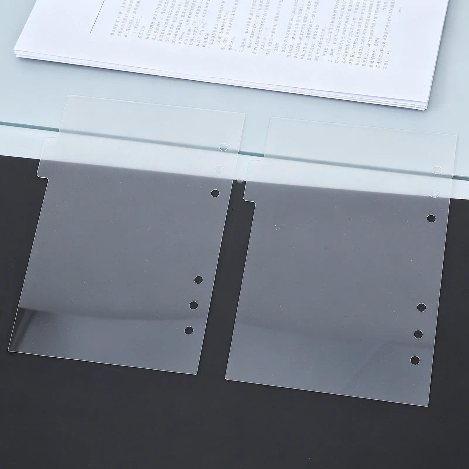 

6Pcs A5 Acrylic Binder Divider Sheets 6 Hole Transparent Index Divider Tabs for Loose Leaf Notebooks Planners Clear Planner
