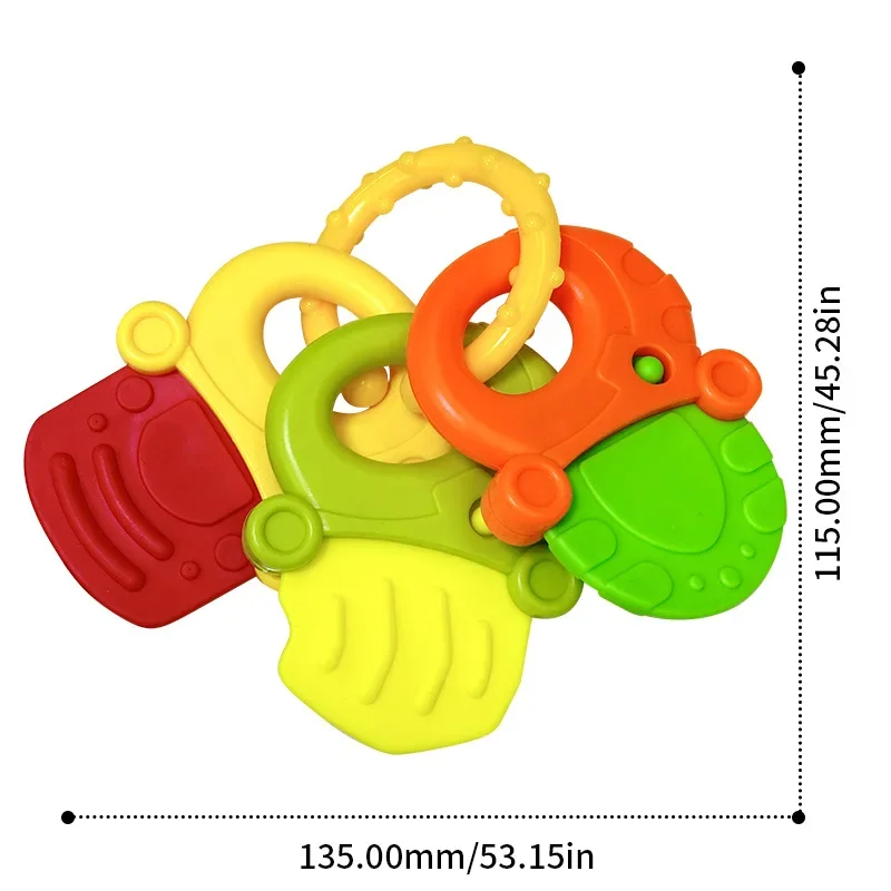 Bebê de borracha macia chocalho estilo fruta mordedor brinquedo recém-nascido grau alimentício silicone mordedores infantil treinamento cama brinquedo crianças mascar brinquedos