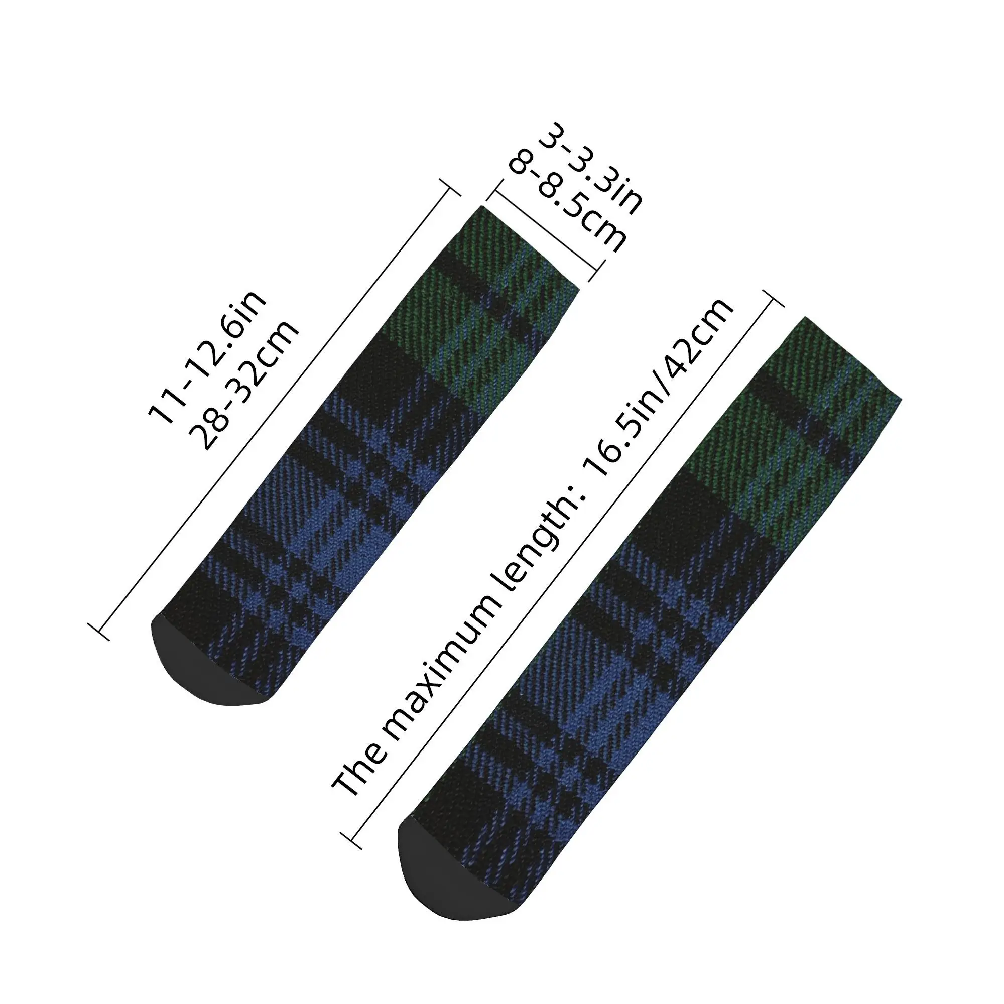 Black Watch Ancient  Original Scottish Tartan Socks Harajuku High Quality Stockings All Season Socks Accessories for Man Woman