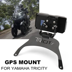 New Black Motorcycle Accessories For Yamaha Tricity TRICITY Stand Holder Phone Mobile Phone GPS Navigation Plate Bracket