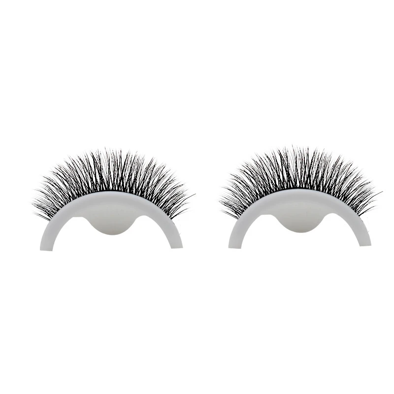 1pair Self-adhesive False Eyelashes 3D Glue Free Eyelash Strip Natural Mink Eyelash Reusable Lashes Extension Beauty Supplies