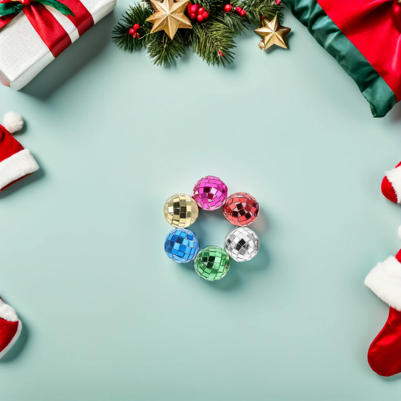 

24Pcs 3cm Mini Disco Balls Reflective Christmas Party Dollhouse Decor Ktv Bar Themed Props Mini Disco Balls Miniature Decor