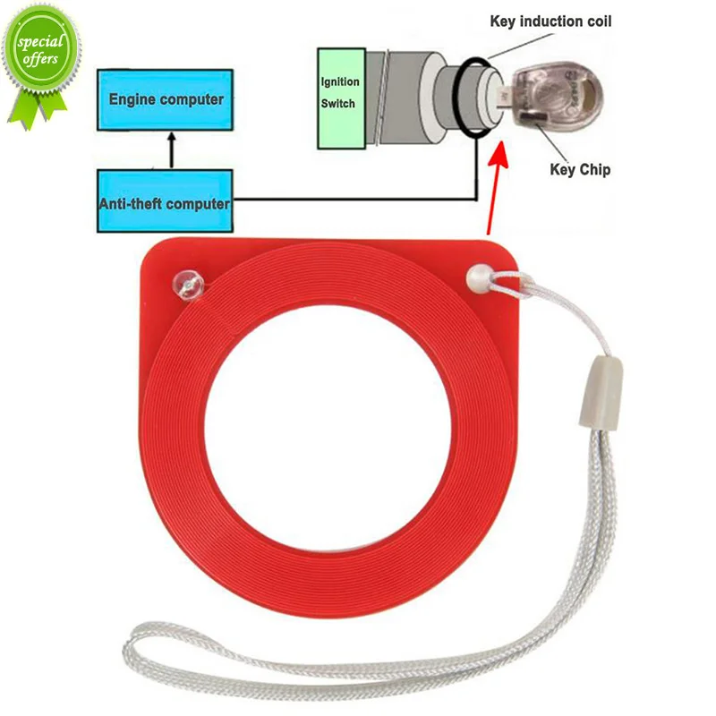 

Car Universal Portable Tool Fast Checking Chip Red Immobiliser System Inspection Easy Apply Automatic Plastic Repair Coil Tester