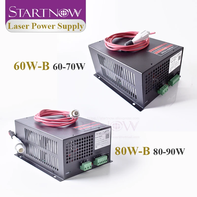 Startnow 60W-B/80W-B CO2 Laser Power Supply With Port 110V 220V High Voltage PSU MYJG 35KV 28MA Output For CO2 Laser Tube