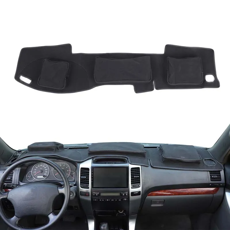 

For Toyota Land Cruiser Prado 2003-2009 Sheepskin Car Dashboard Organiser Mat Storage Pad Stowing Tidying Organiser Accessories