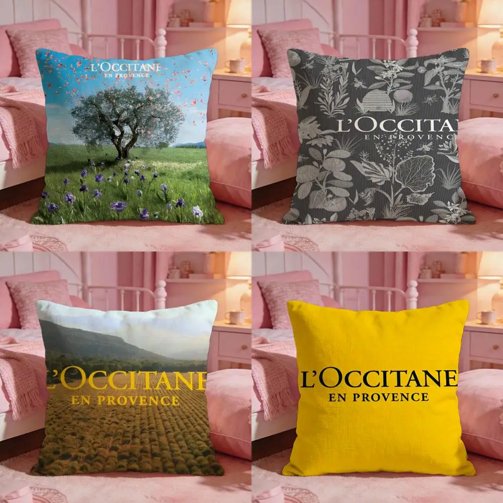 

Brand Logo LOccitane Cushion Cover Premium Comfort Reversible Pillow Cove -Two In One Design For Any Room & Car Interior